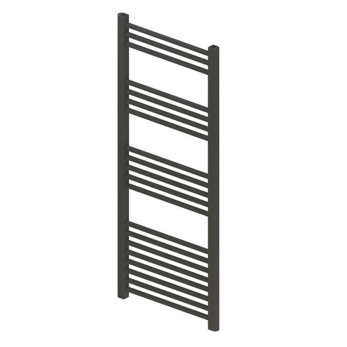 Designradiator Boss & Wessing Vertico Multirail 120x40 cm Antraciet Zij-Onderaansluiting 