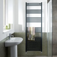 Designradiator Boss & Wessing Vertico Multirail 180x50 cm Antraciet Zij-Onderaansluiting