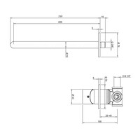 Inbouw Wastafelkraan Sanimex Bellezza Bagno 1-hendel Uitloop Gebogen 20 cm Geborsteld RVS