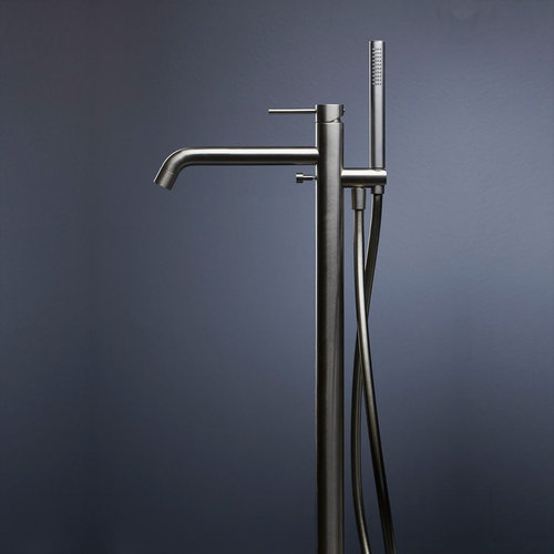 Vrijstaande Badkraan Sanimex Bellezza Bagno 96.9 met Handdouche Geborsteld RVS 