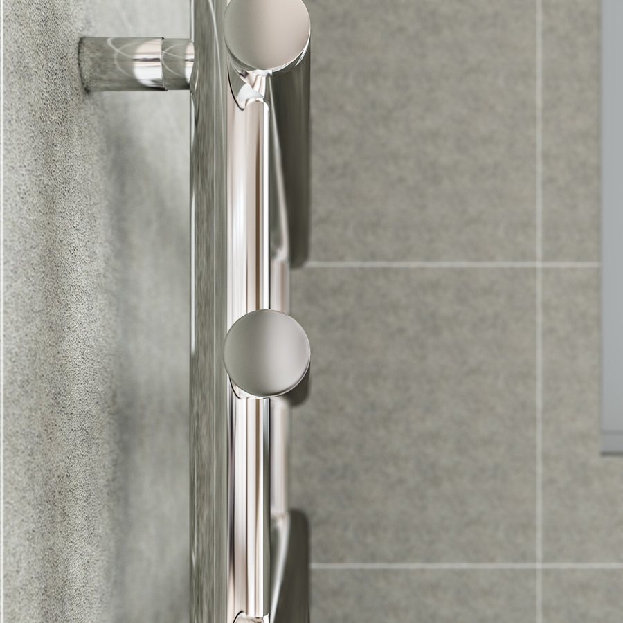 Designradiator Boss & Wessing Tubi Handdoekrek 175x60 cm Zij-Onderaansluiting Chroom