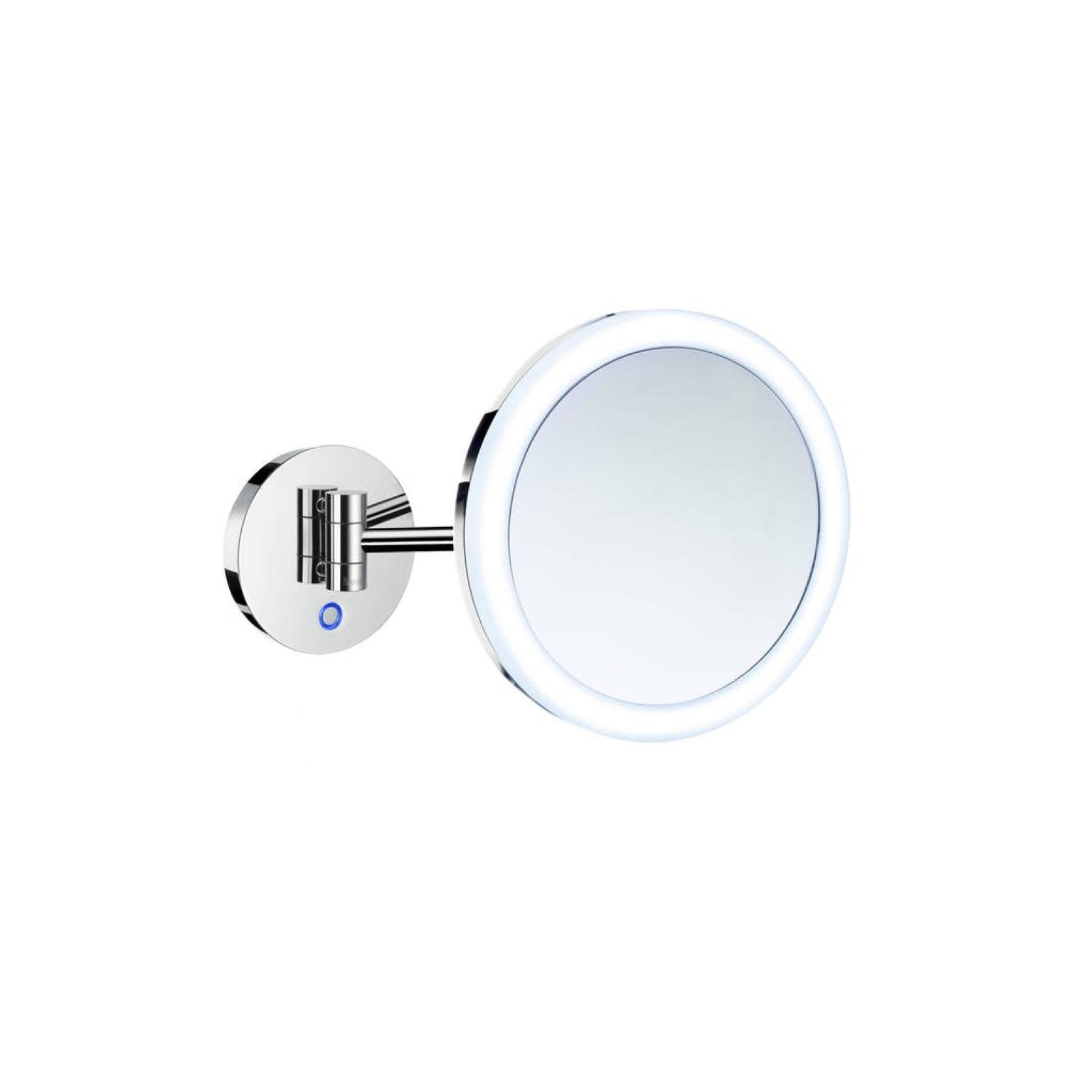 Vergrotingsspiegel Smedbo Outline Draaibaar met LED PmmA Dual Light Warm-Koel Hardwiring Chroom Smedbo