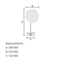 Vergrotingsspiegel Smedbo Outline Vrijstaand met LED PMMA Dual Light Chroom