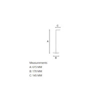 Reserverolhouder  / Toiletrolhouder Smedbo Outline Lite Rond 14,5x17x61,5 cm RVS Gepolijst