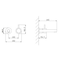 Wastafelmengkraan Boss & Wessing Inbouw Eenhendel Geborsteld Koper