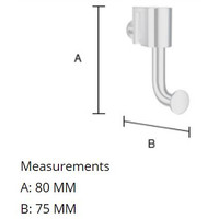 Handdoekhaak Smedbo Sideline Voor Douchewand 8 x 7.5 cm Chroom