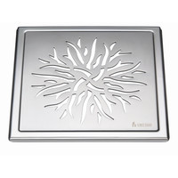 Afvoerrooster Smedbo Outline Met Kroonpatroon 20 x 20 x 0.55 cm RVS