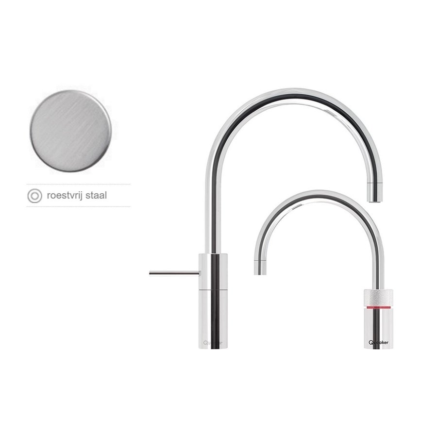 Quooker Nordic Round Twintaps met PRO3 VAQ-E Boiler RVS