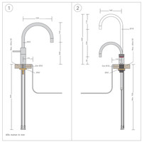 Quooker Nordic Round Twintaps met Combi Boiler Chroom