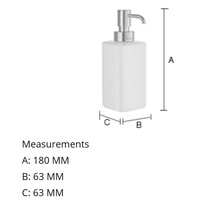Zeepdispenser Smedbo Ice Vrijstaand Mat Glas 6.3x6.3x18 cm Chroom