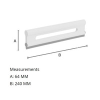 Douchewisser Smedbo Sideline 24x6.4 cm ABS Siliconen Wit