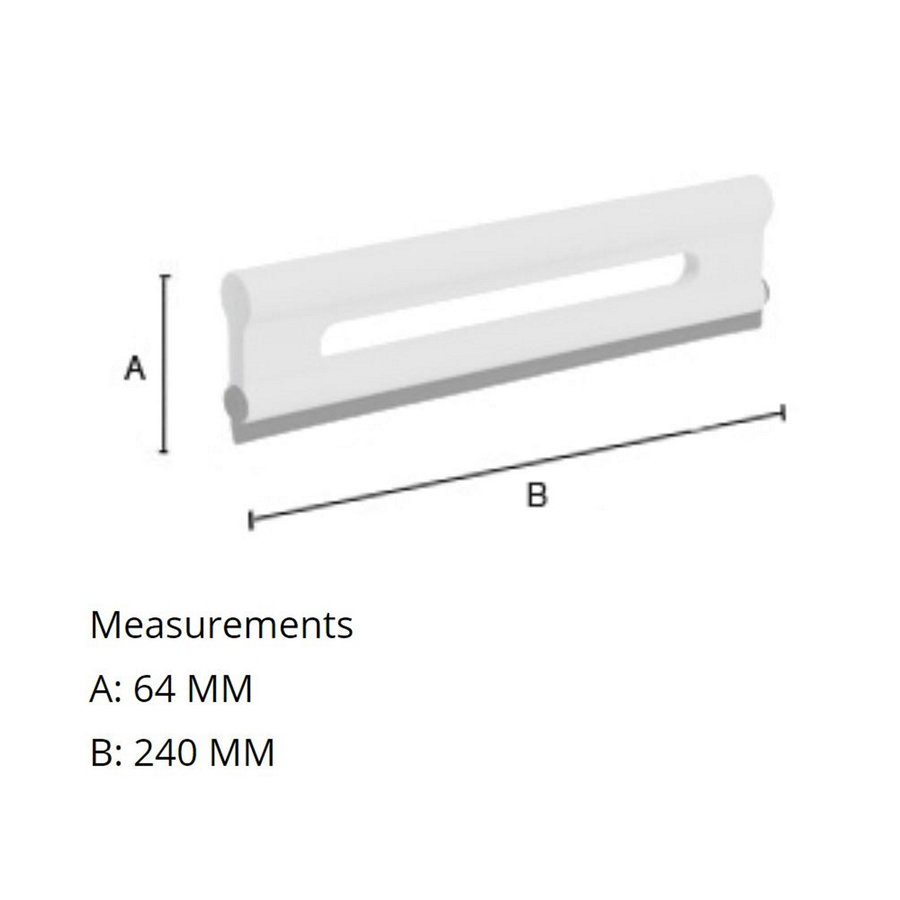 Douchewisser Smedbo Sideline 24x6.4 cm ABS Siliconen Wit