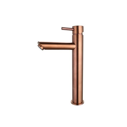 Wastafelmengkraan Sanilux Opbouw Hoog 12.5x29.6 cm Brons Geborstel 