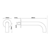 BWS Inbouwuitloop Rond 20 cm 1/2" Gunmetal