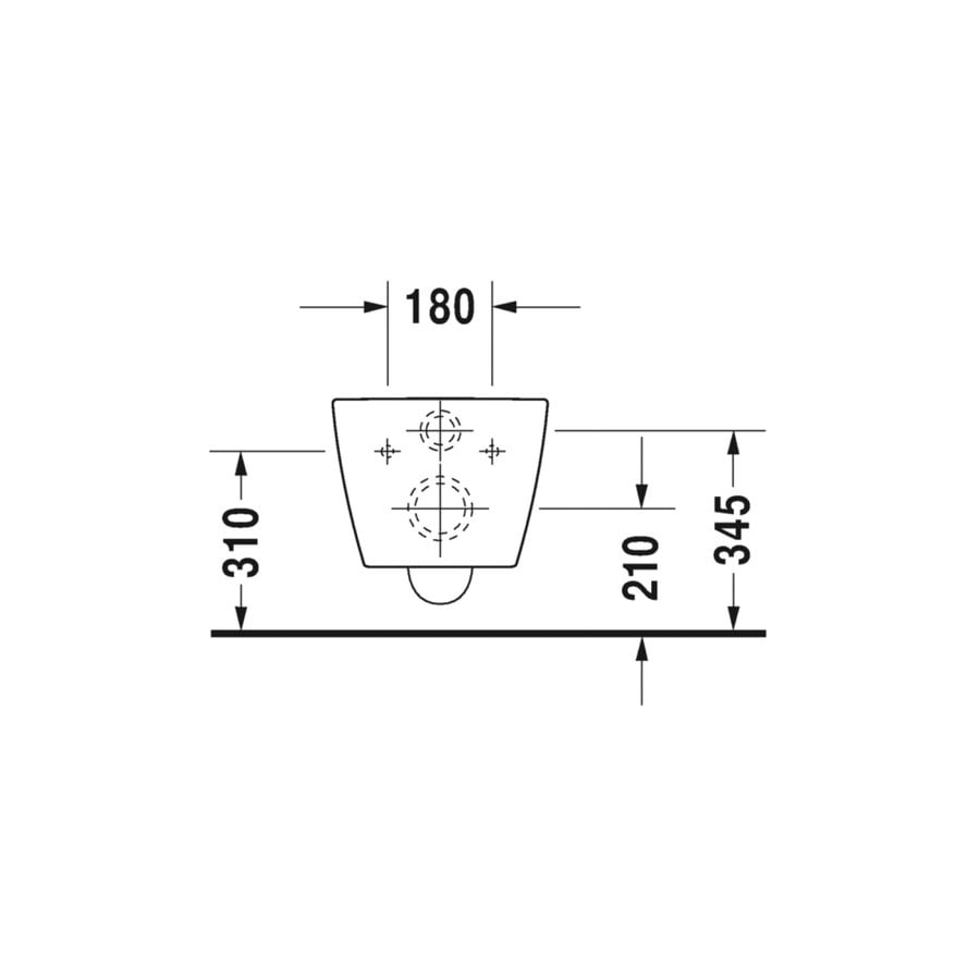 Wandcloset Duravit Starck Me Compact Rimless Diepspoel 48 cm Met Softclose Zitting Wit