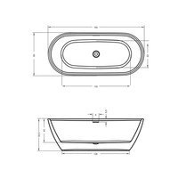 Ligbad Riho Inspire Vrijstaand 180x80 cm Wit Glanzend