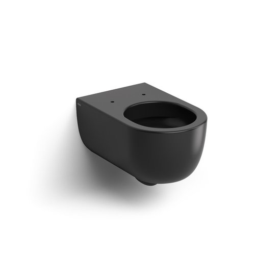 Clou Hammock Wandtoilet 37x56x33cm Zwart Mat Keramiek versie 56cm 