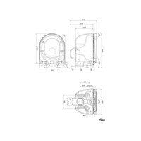 NIET MEER LEVERBAAR Clou Hammock Wandtoilet Versie 56 Onepack Incl Zitting Deksel En Soft Closing Quick Release Systeem Wit Mat Keramiek 36.8x56x37.5cm