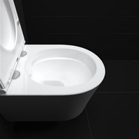 Clou InBe 1 Wandtoilet 48cm Incl Zitting Met Deksel Soft Closing En Quick Release Systeem Glanzend Wit Keramiek 36.5x48x38.1cm