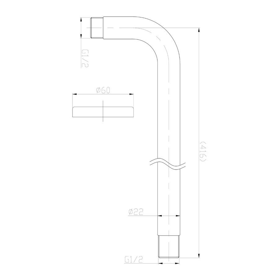 Thermostatisch Inbouwdoucheset Aqua Splash Muuruitloop Rond 20 cm Geborsteld RVS