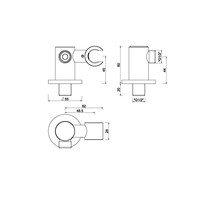 Thermostatisch Inbouwdoucheset Aqua Splash Muuruitloop Rond 20 cm Geborsteld Koper