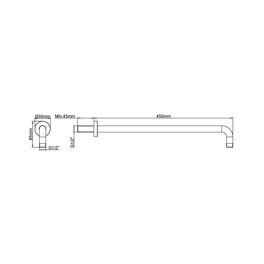 Thermostatisch Inbouwdoucheset Aqua Splash Muuruitloop Rond 30 cm Geborsteld Koper