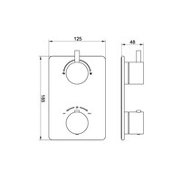 Thermostatisch Inbouwdoucheset Aqua Splash Plafonduitloop Rond 30 cm Geborsteld Messing Goud