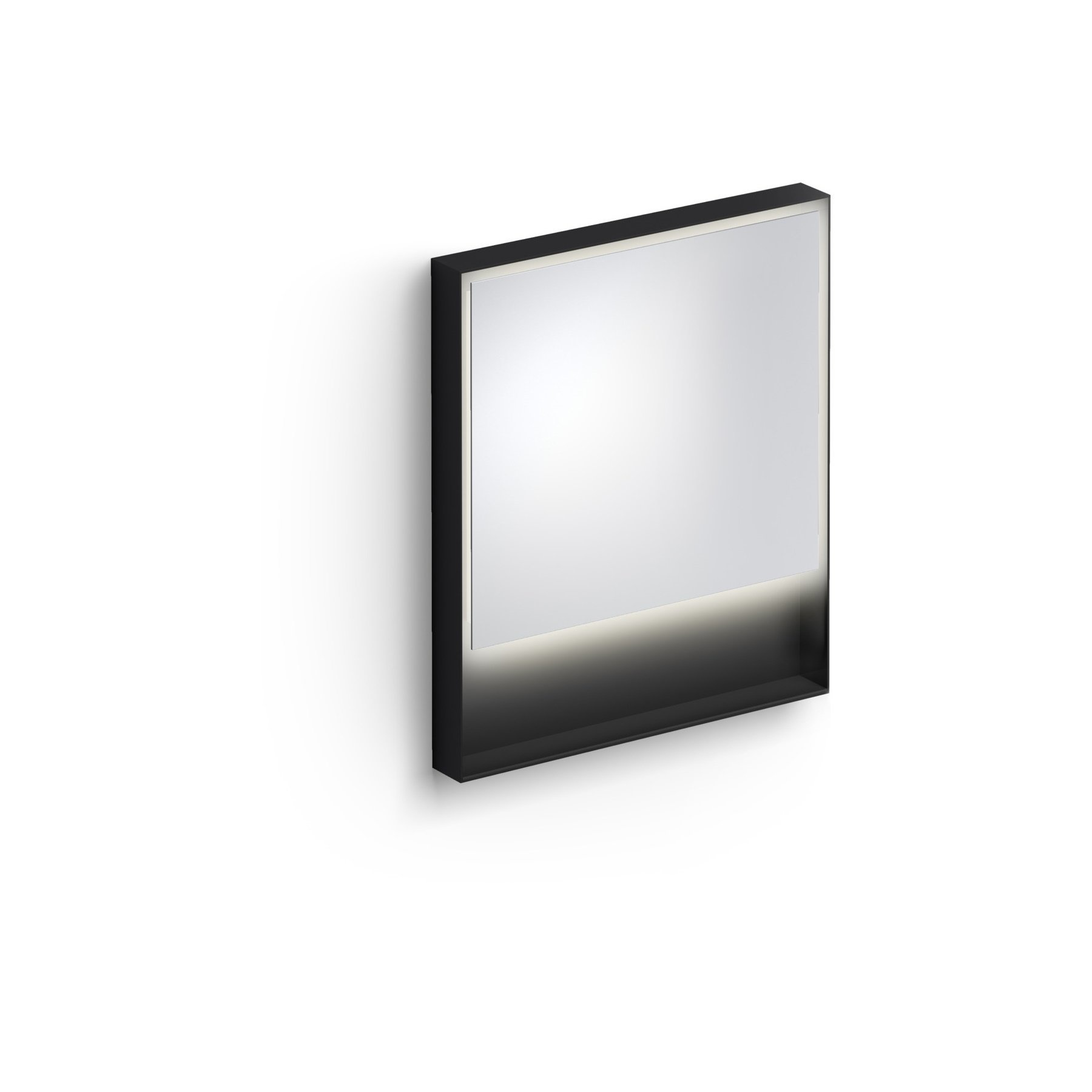 Clou Look At Me Spiegel 2700K LED-Verlichting IP44 Omlijsting In Mat Zwart 70x8x80 cm Clou