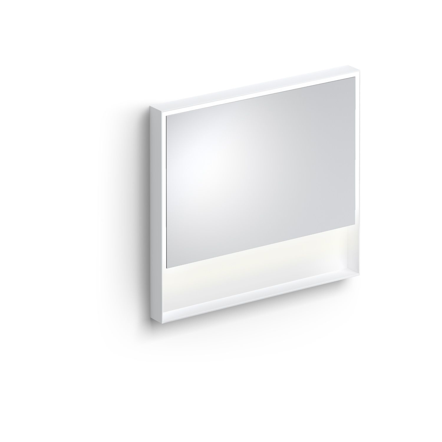 Clou Look At Me Spiegel 2700K LED-Verlichting IP44 Omlijsting In Mat Wit 90x8x80 cm Clou