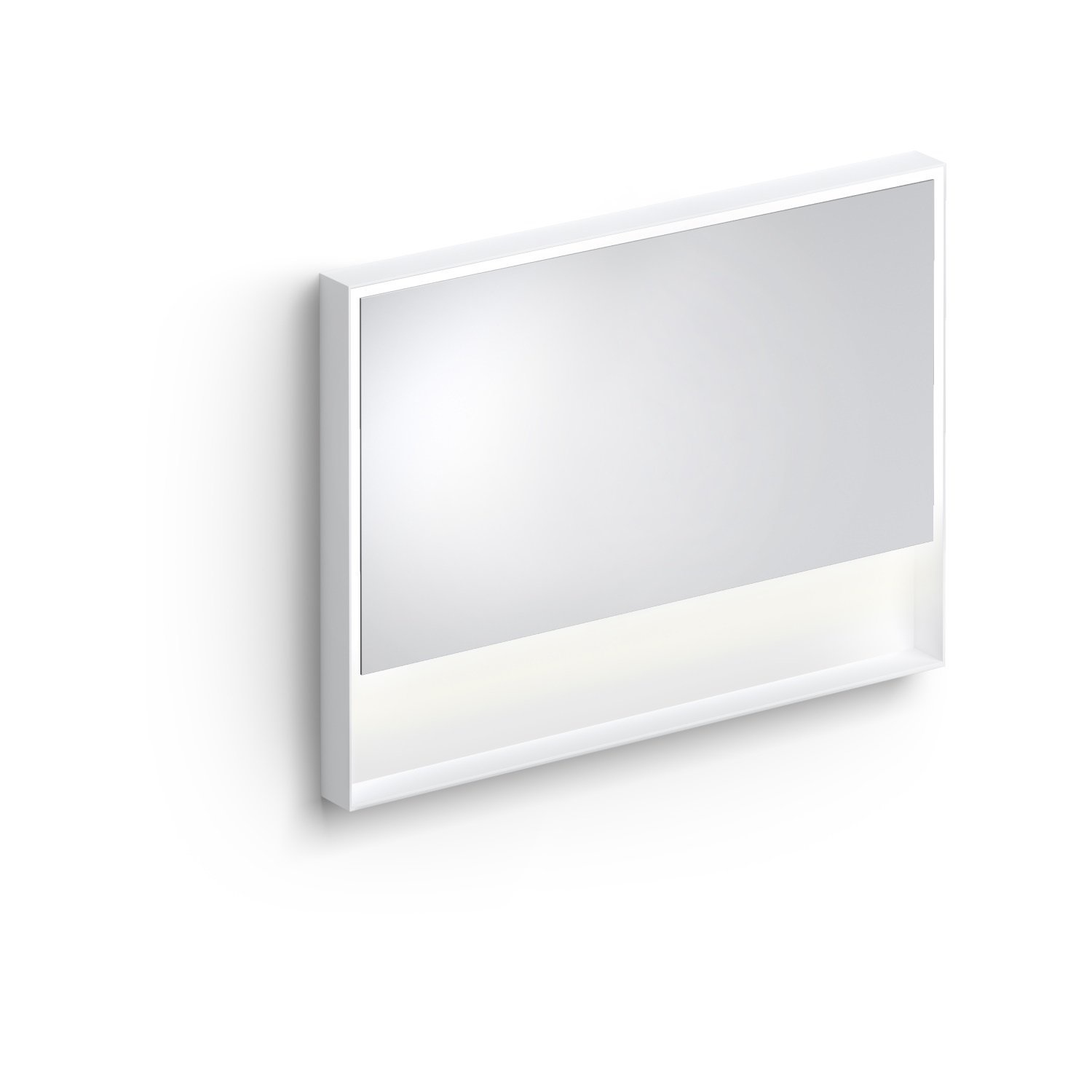 Clou Look At Me Spiegel 2700K LED-Verlichting IP44 Omlijsting In Mat Wit 110x8x80 cm Clou