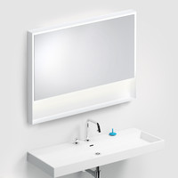 Clou Look At Me Spiegel 2700K LED-Verlichting IP44 Omlijsting In Mat Wit 110x8x80cm