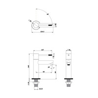 Toiletkraan Best Design Chroom-Ribera Uitloop Recht 14 cm 1-hendel Chroom