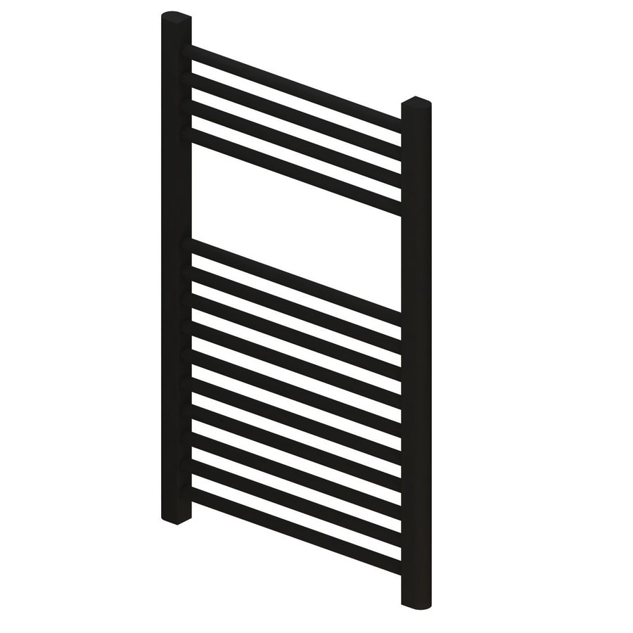 Radiator Boss & Wessing Wingrave 80x40 cm Mat Zwart Zij-Onderaansluiting (374 Watt)