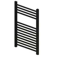 Radiator Boss & Wessing Wingrave 80x60 cm Mat Zwart Zij-Onderaansluiting (517 Watt)