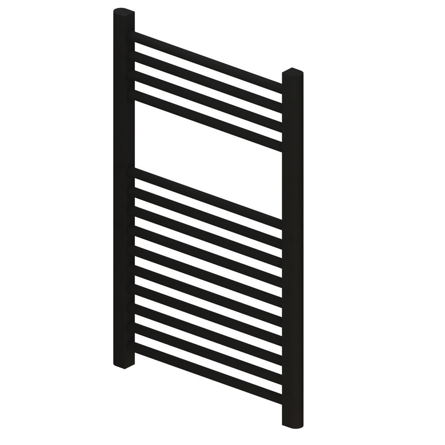 Radiator Boss & Wessing Wingrave 80x60 cm Mat Zwart Zij-Onderaansluiting (517 Watt)
