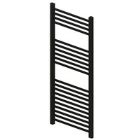 Radiator Boss & Wessing Wingrave 120x40 cm Mat Zwart Zij-Onderaansluiting (514 Watt)