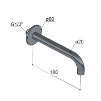 Wastafelkraan Uitloop Hotbath Cobber Rond 18 cm (15 Verschillende Kleuren)