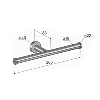 Dubbele Toiletrolhouder Hotbath Cobber (15 Verschillende Kleuren)