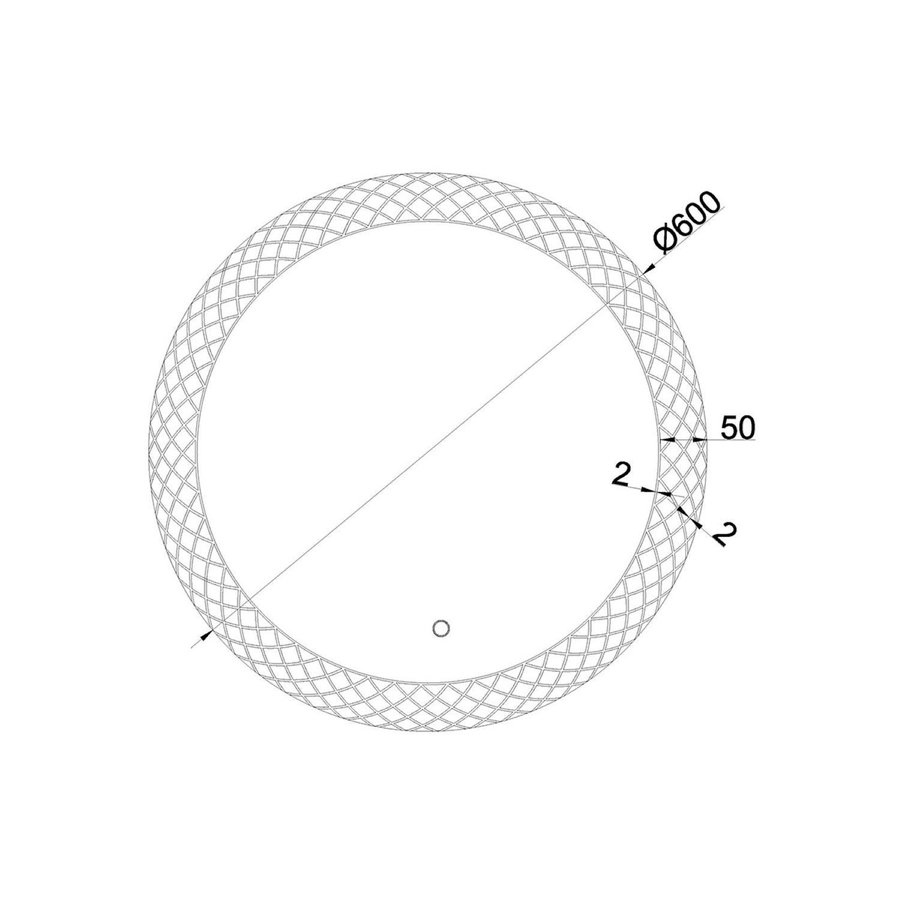 Badkamerspiegel Wiesbaden Deco Rond met LED Verlichting 60 cm