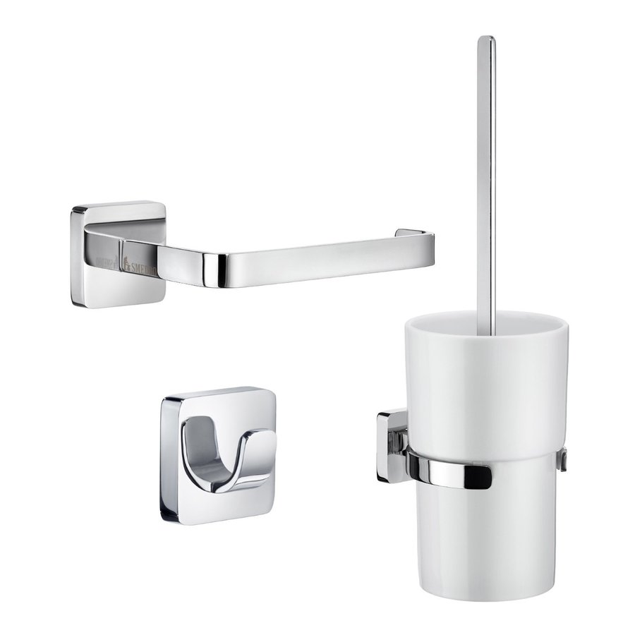 Complete Toiletborstelset Smedbo Smart Pack Ice Messing Chroom