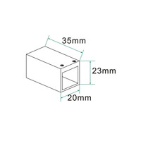 Muurkoppeling Wiesbaden Slim Voor Stabilisatiestang Messing Goud