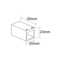Muurkoppeling Wiesbaden Slim Voor Stabilisatiestang RVS