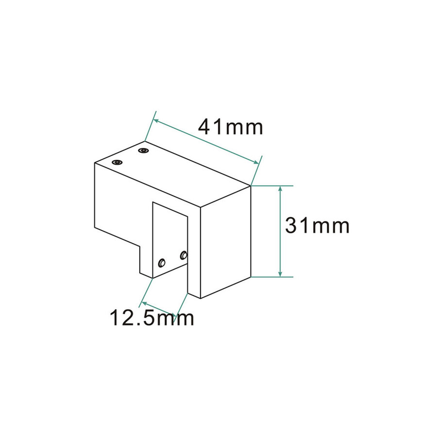 Glaskoppeling Wiesbaden Slim Voor Stabilisatiestang Chroom