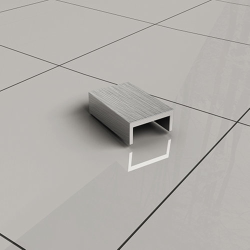 Afdekkapje Wiesbaden Slim tbv Muurprofiel RVS 