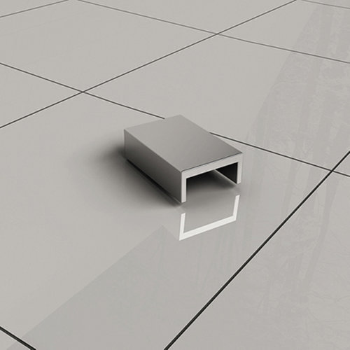 Afdekkapje Wiesbaden Slim tbv Muurprofiel Chroom 