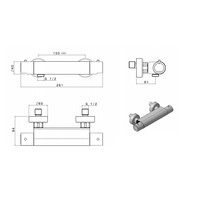 Douchekraan Thermostatisch Plieger Bling HOH 15 cm Chroom