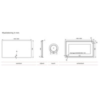 Badkamerspiegel Xenz Garda 90x70cm met Ledverlichting Boven- en Onderzijde en Spiegelverwarming