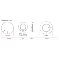 Ronde Badkamerspiegel Xenz Cola 100 cm Zwarte Kaderrand met Rondom Verlichting en Spiegelverwarming