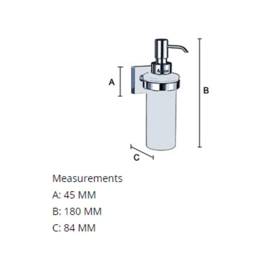 Zeepdispenser Smedbo House Wandmodel Matglas met Mat Wit