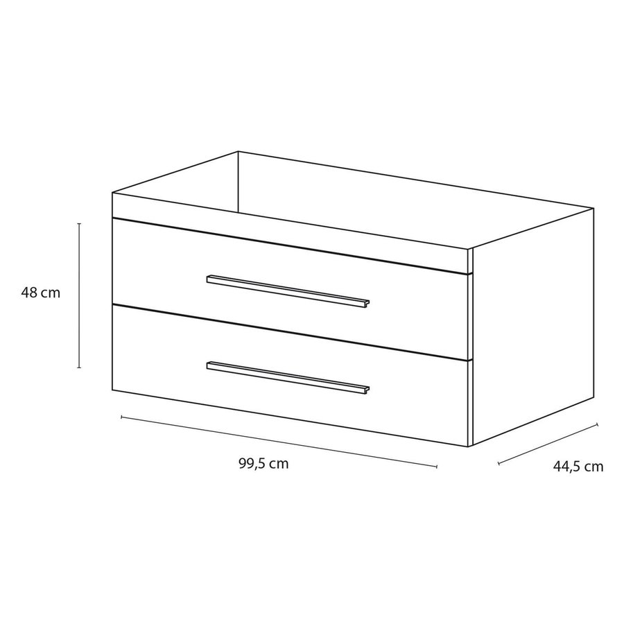 Onderkast Differnz Style 100x44.5cm Wit